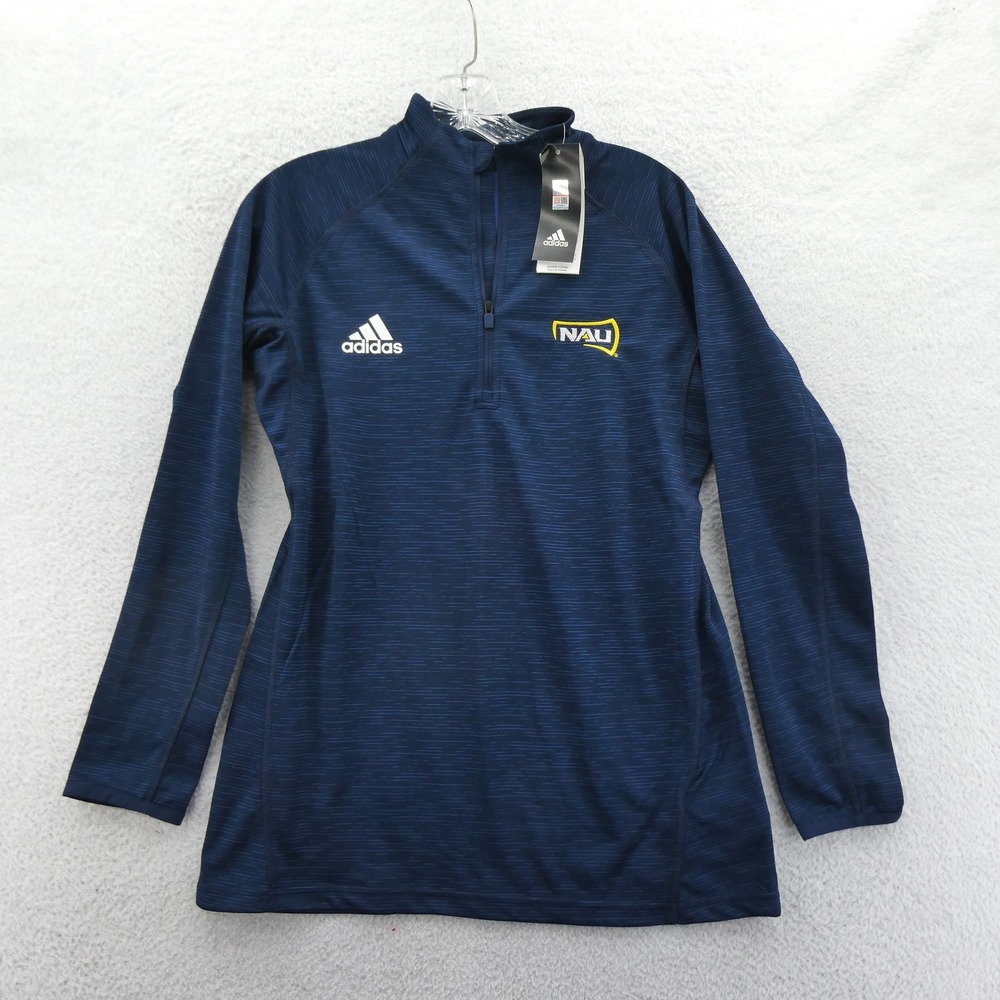 Adidas Pullover Women Medium NAU Northern Arizona University Blue Quarter Zip